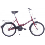 Retro skladací bicykel Fuzlu 20'' Universal / Universe 1 prevodový 15" bordová